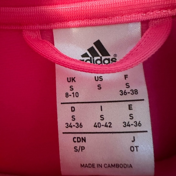 Hot pink Adidas jacket size Small - Picture 2 of 2